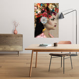 Melli Mello Head full of flowers wall art