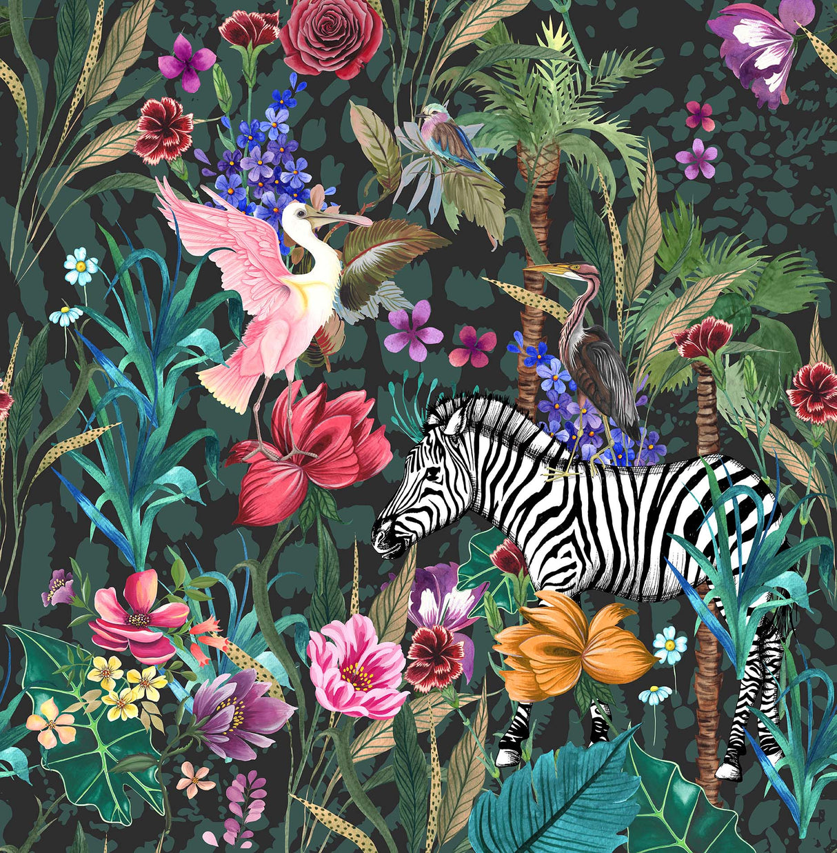 Melli Mello Jungle Fever Wall Mural Green