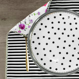 Melli Mello Stripe floral Placemat Wit Bloemenprint