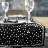 Melli Mello Nora dots black Table runner black-white dots